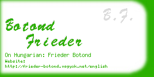 botond frieder business card